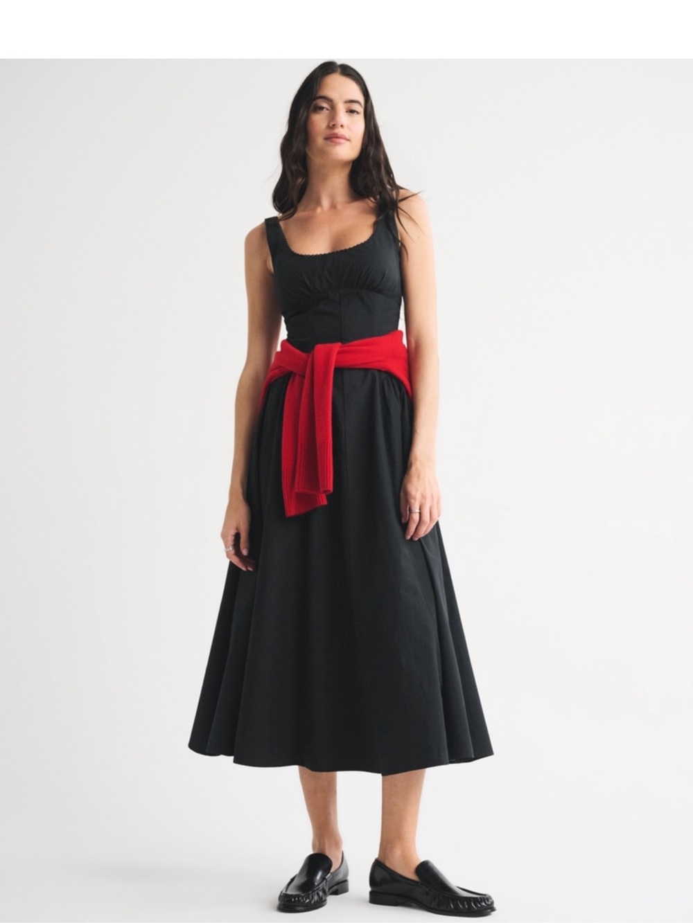 Abercrombie & Fitch Dylan Black Sleeveless Midi Dress